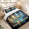 Custom Name Bedding Set 3 PiecesNewcastle United FC Print Duvet Cover + 2 Pillowcases Soft Bed Decor