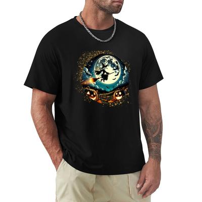 Hexenmond 2 Cartoon-Stil T-Shirt Bluse Ästhetische Kleidung T-Shirts für Männer Baumwolle