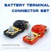 1 Pair Universal Car Battery Terminals Cable Terminal Clamps Connectors Positive and Negative Red and Black Battery Connector