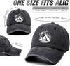 Monster Alien UFO Denim Baseball Cap Washed Cotton Adjustable Outdoor Sasquatch Hat for Men Women