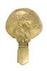 Bichon Frise, Bichon Tenerife, Bichon a poil frise – Brooch with a clip, gold-plated holder for a race number | Art-Dog