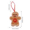 A-Z Gingerbread Man Doll Christmas Decoration Pendants Xmas Tree Hanging Ornament Christmas for Home New Year Kids Gift