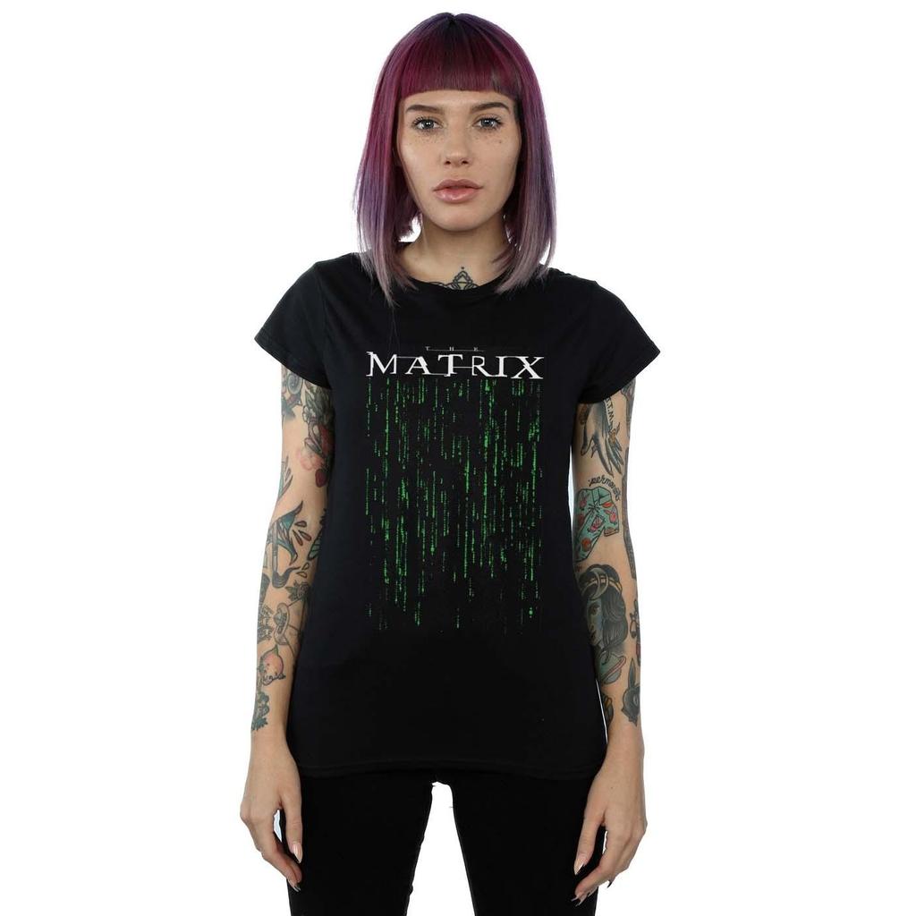 The Matrix Womens/Ladies Green Code Cotton T-Shirt