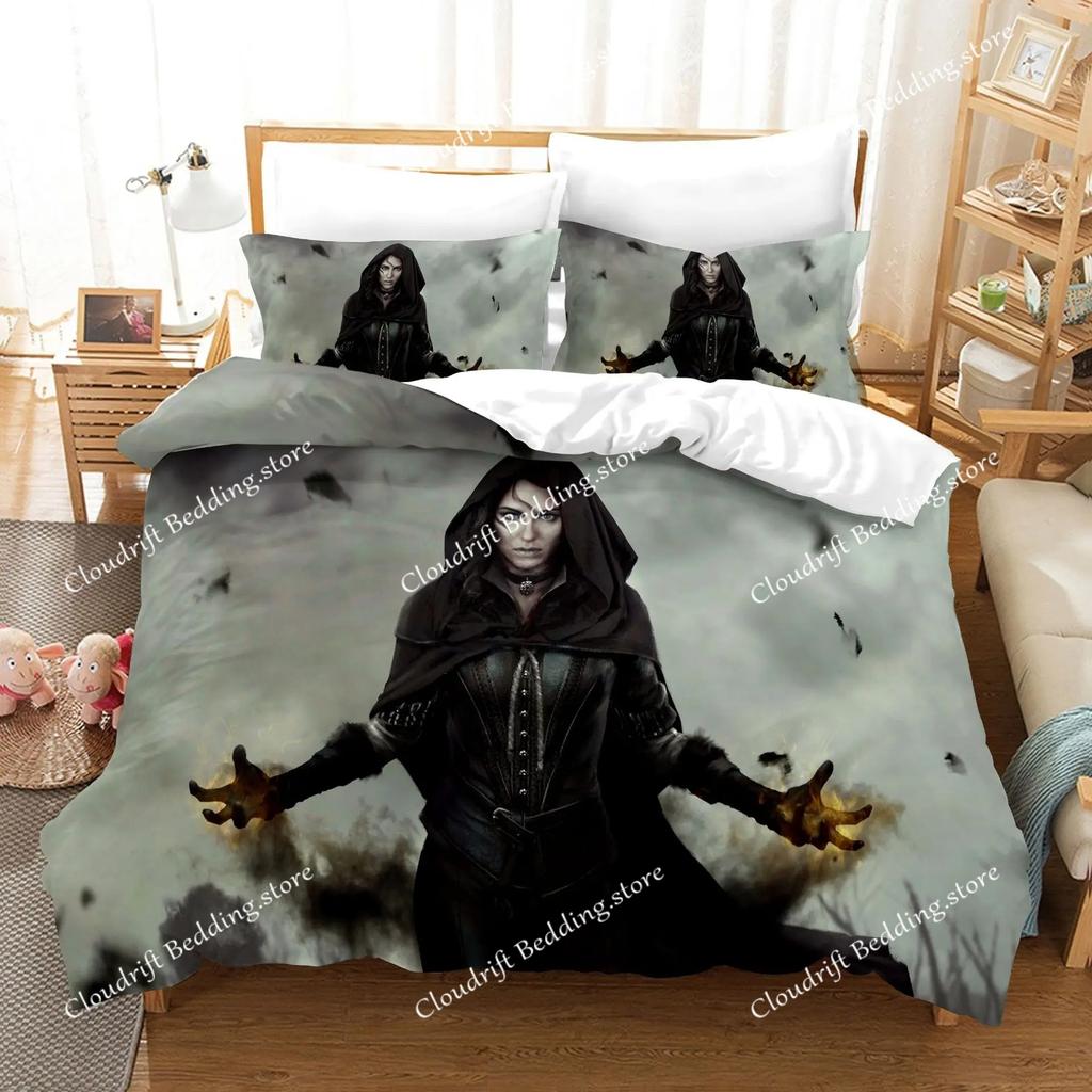 T-The W-witcher 3 Bedding Set Print Duvet Cover Pillowcase Teenagers and Adult quilt cover Home Textileextile