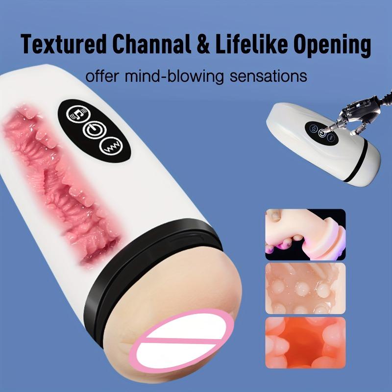 Male Masturbator Cup Automatic Sucking Vibration Penis Trainer Oral Vaginal Simulatior Blowjob Erotic Adult Sex Toys for Man 18+