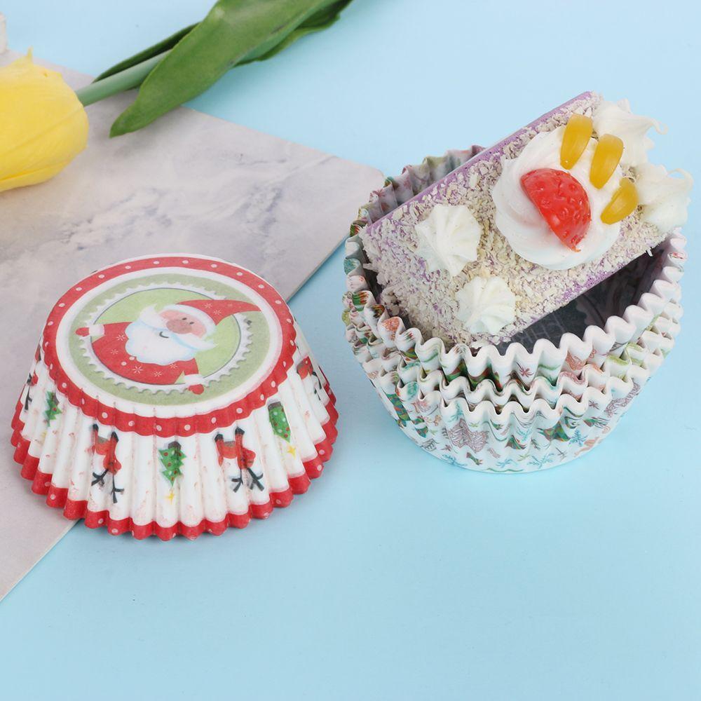 Pastry Tools Baking Mold Muffin Cases Cupcake Wrappers Santa Claus Christmas Cake Paper Cups