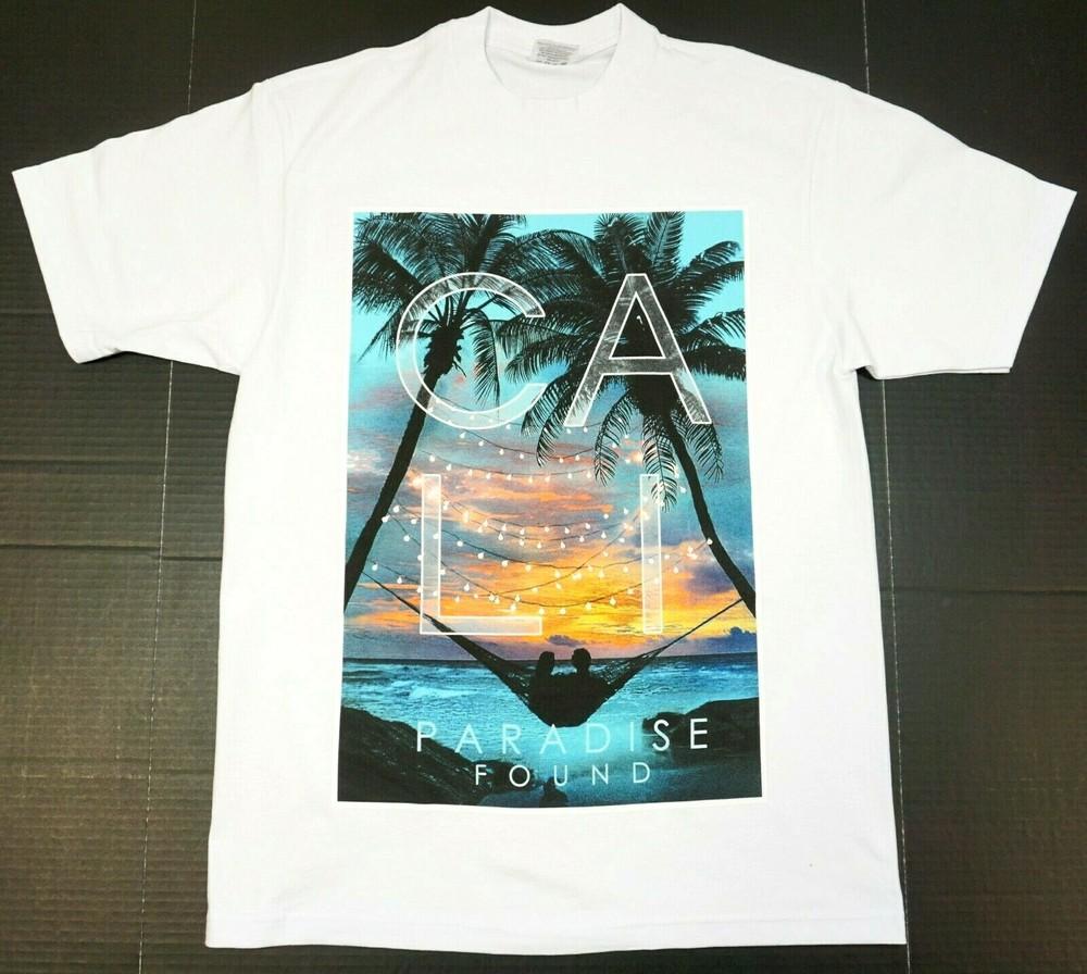 CALIFORNIA T-shirt Cali Paradise Found Urban Streetwear Men s Tee White New Unisex T-Shirt L