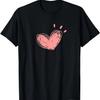 Rose and Black Cute Heart Love Romantic Heart T-Shirt