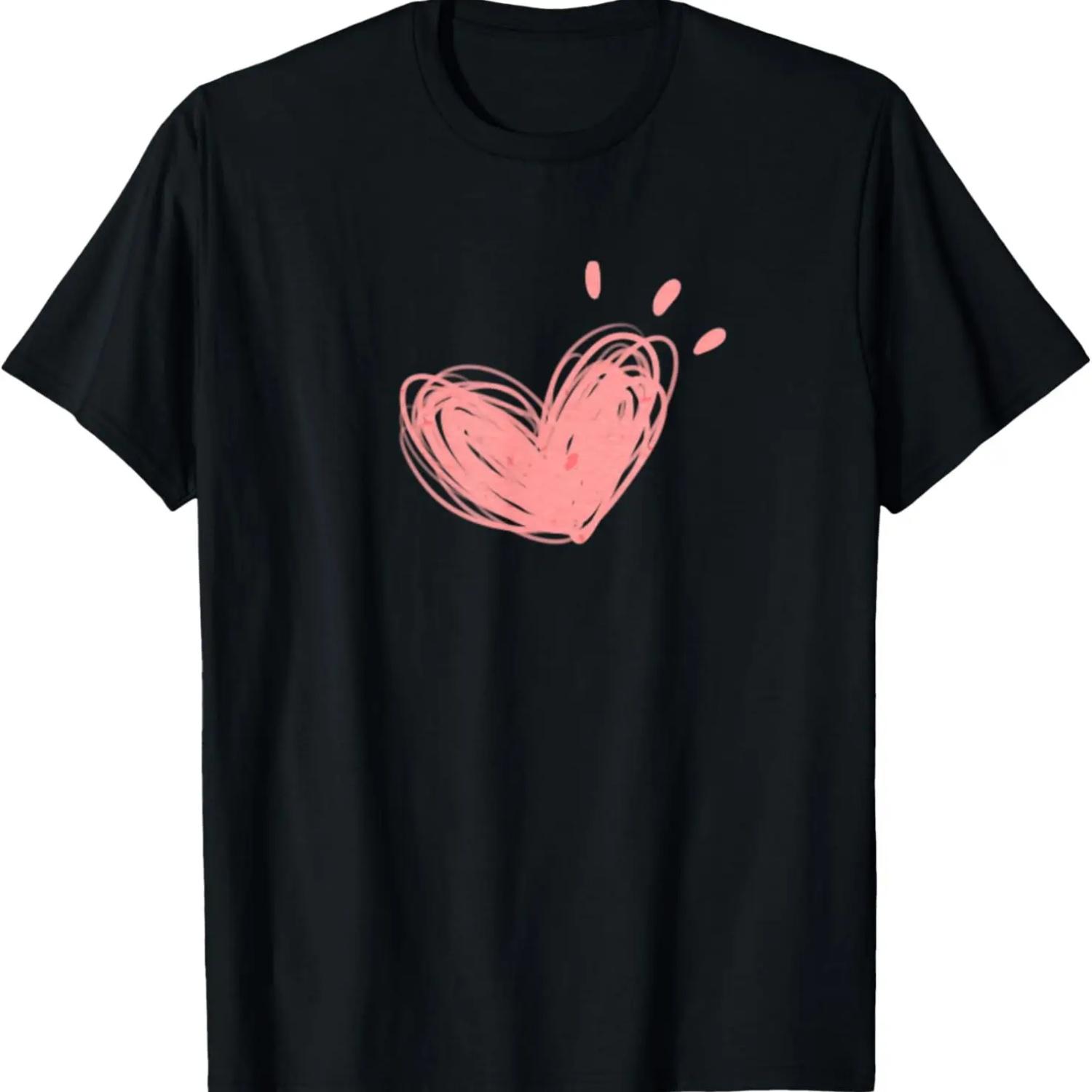 

Rose and black Cute Heart Love Romantic Heart T-Shirt S чёрный