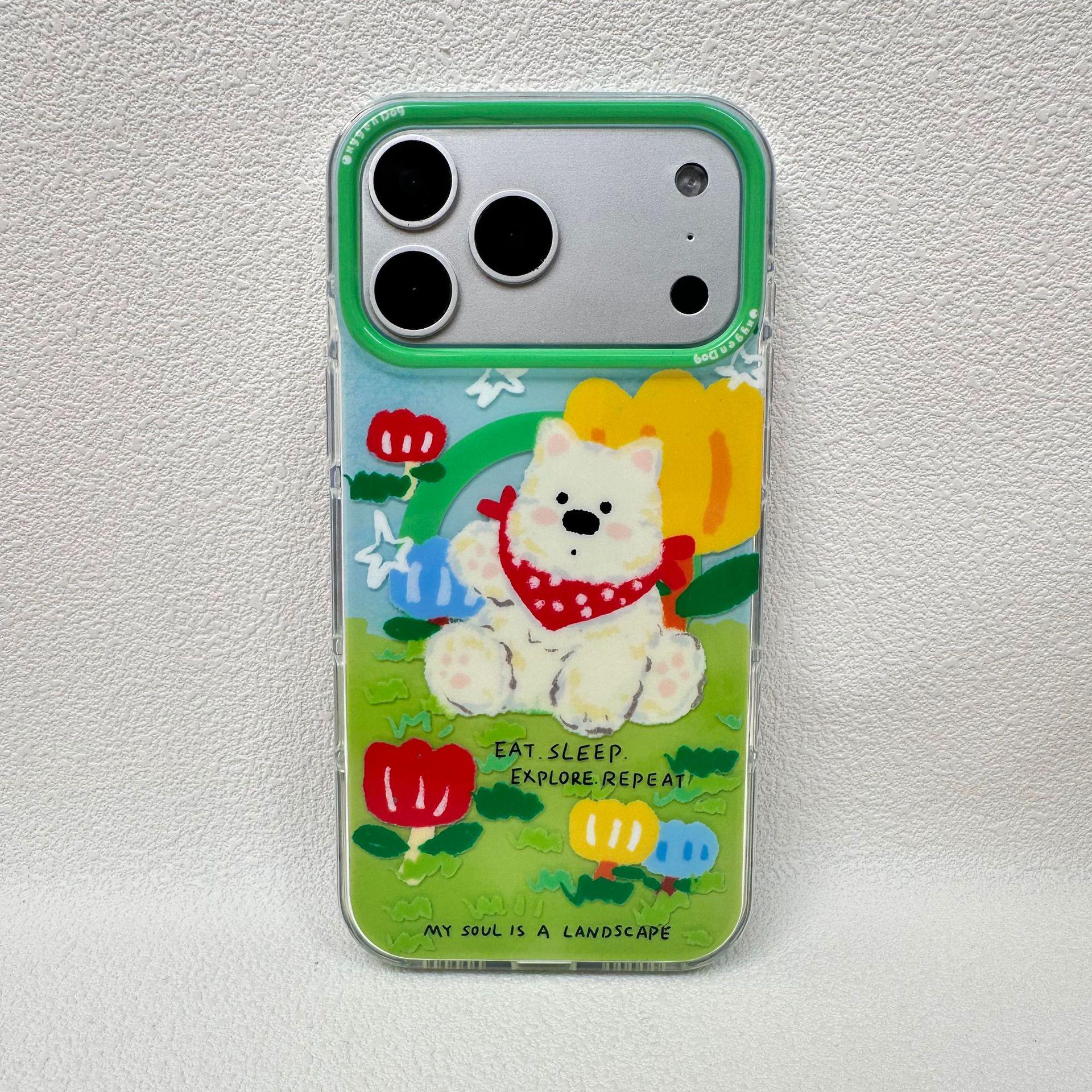 Trendy Oxygen Dog MagSafe Cartoon Animal Phone Case for iPhone 17 Pro Max - Drop-Proof Protection iPhone 17 Pro