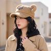 Thickened Baseball Hat Cartoon Bear Beret Hat Cute Octagonal Cap