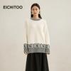 EICHITOO Women's Color Block Jacquard Knit Sweater