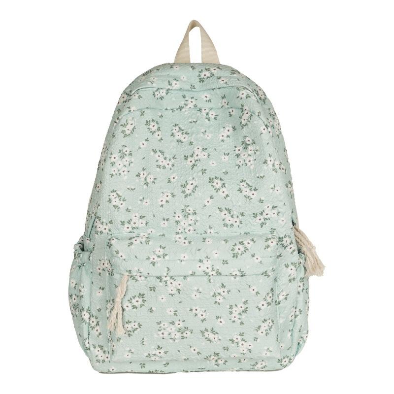 Schoolbag High-value Schoolbag Female College Student Backpack Small Floral Fresh and Fashionable Lightweight Large-capacity High School Travel