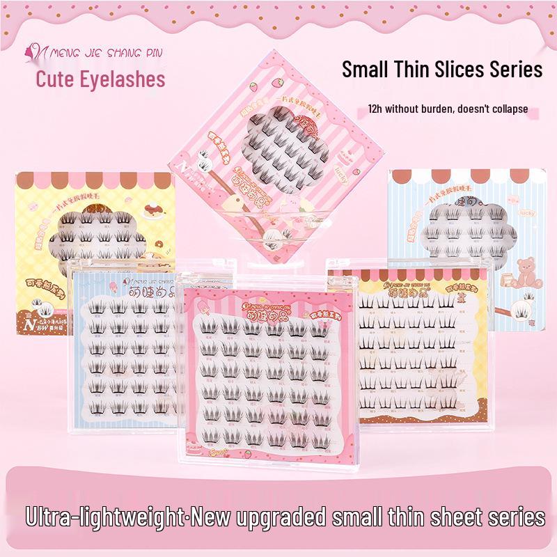 

Mengjie Shangpin Glue-Free Natural Comic-Style Eyelashes - 6-Row Thin Segmented Design