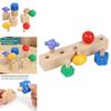 Wooden Montessori Early Learning Screw Building Blocks Shape Toy For Kids Handeye Coordination Development
