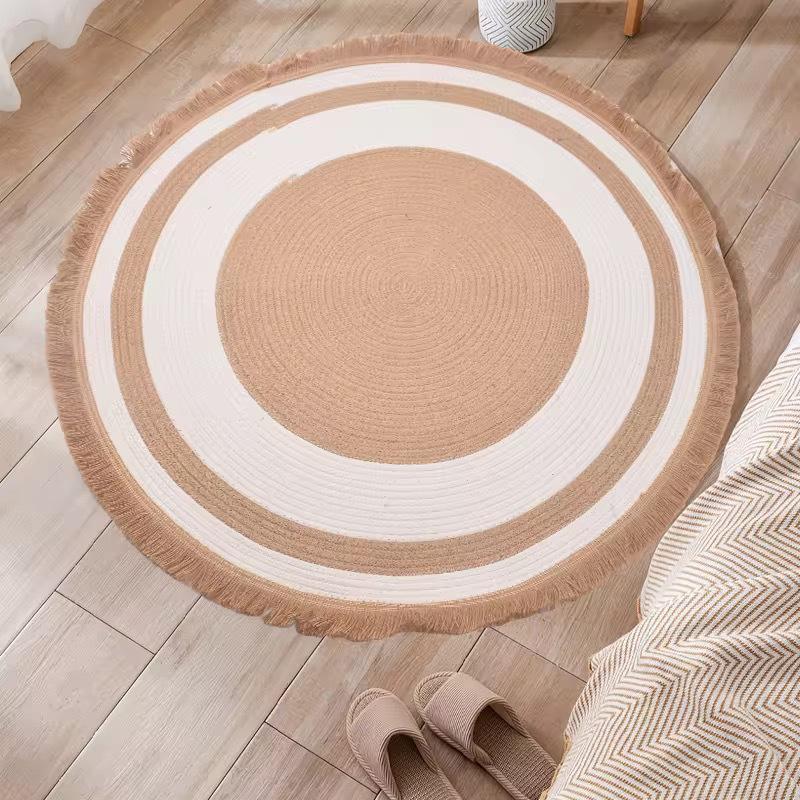 Large Scratching Mat for Indoor Cats Natural Cotton Rope Flat Scratcher Cat Scratch Rug Pad for Wall, Couch, Carpets, Sofas