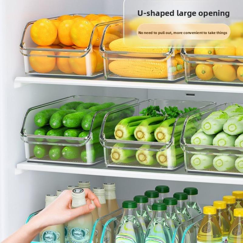 Caixa de Armazenamento de Geladeira Espessada, Caixa de Conservação de Frescor, Gaveta Específica para Cozinha, Organizador Mágico para Ovos, Frutas e Legumes, Caixa de Armazenamento