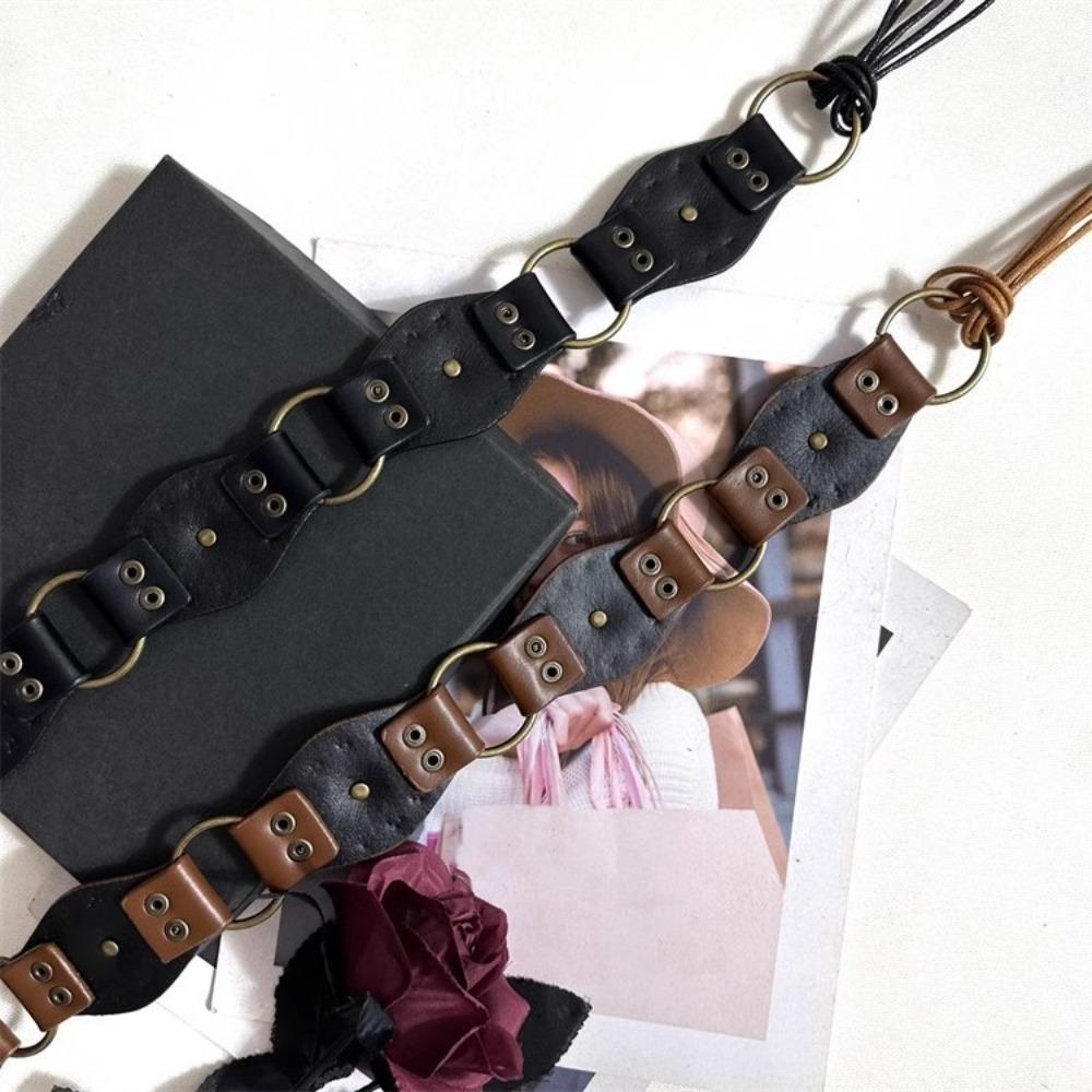 Gothic Steampunk Waist Belt Vintage Rivet Waistband Retro Waist Cinch Belt Female Jeans