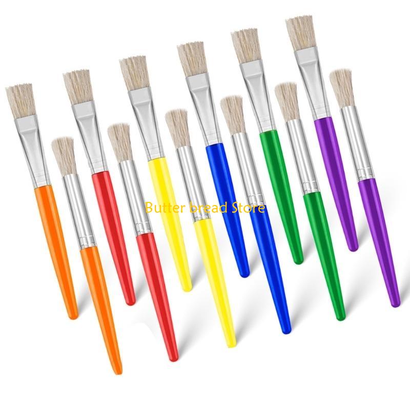 W89C Colorful Paint Brush for Student Acrylics Oil Gouache Watercolor Painting