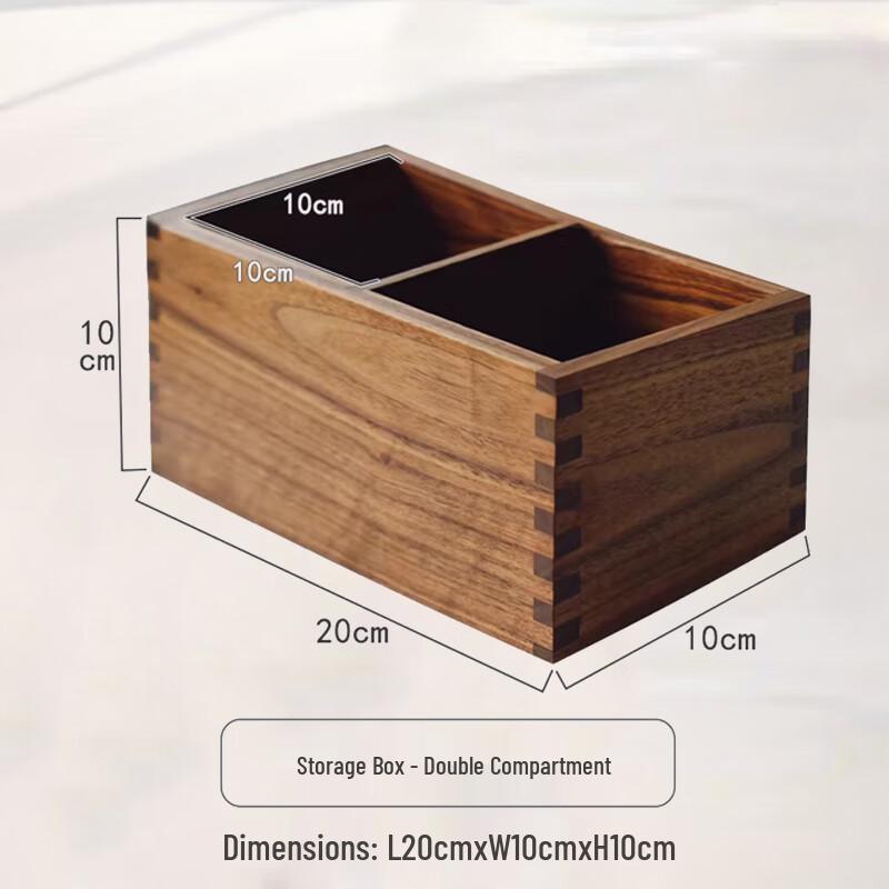 Black Walnut Wood Desktop Organizer & Pen Holder