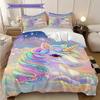Biancheria da letto con unicorno da sogno, copripiumino, federa, decorazione per la casa, regalo di compleanno (1 * copripiumino+2 * federe, senza imbottitura)