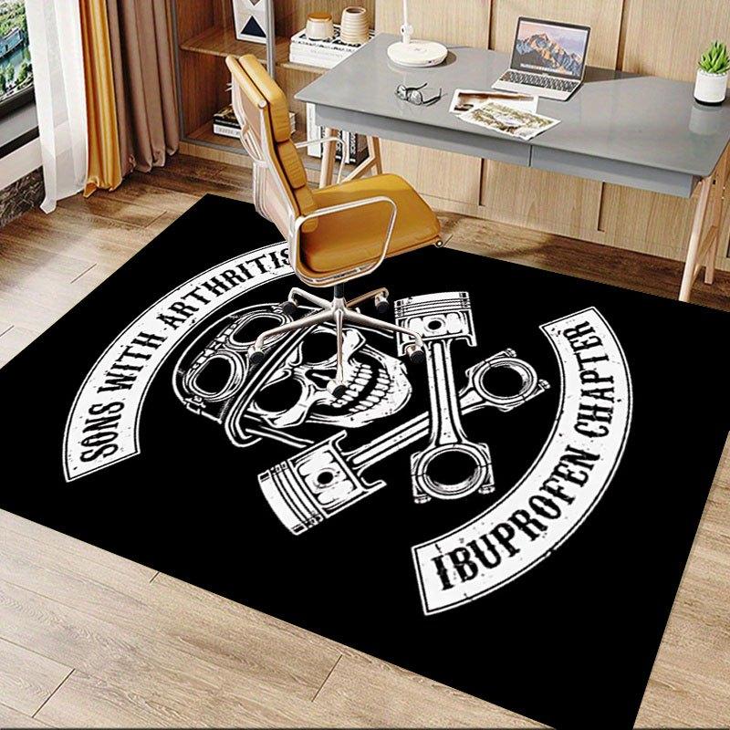 1pc Sons of Anarchy themed Office Carpet Chair Mats - durable polyester rug for home theater, office, dorm room decor - tA23
