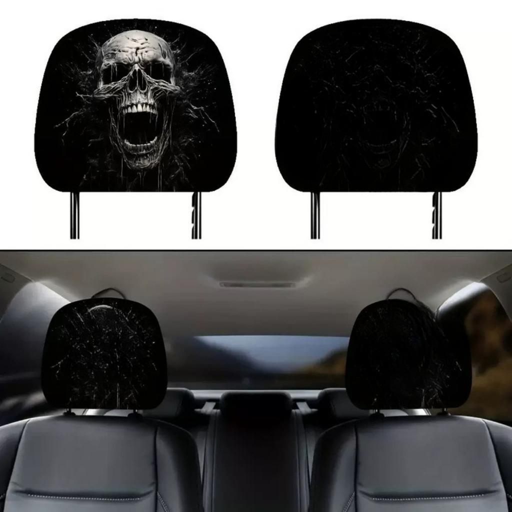 Samurai Smiley Face Car Pillowcase, Personalized Seat Protection Cover, Long-distance Self Driving and Business Travel Scenes, New Year's Day Gift