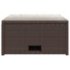 4 Piece Garden Lounge Set with Cushions Poly Rattan Brown