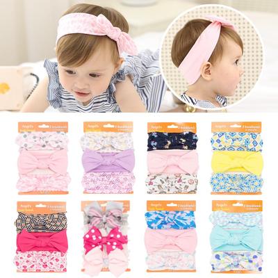 Children's Red Bow Headband Set: 3-Piece Elastic Baby Girl Hair Accessory