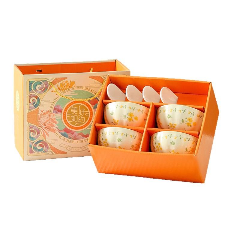 Spring Dishes, Plates, High-Value Underglaze Ceramic Tableware Gift Box Set, Company Event Gifts And Holiday Gifts