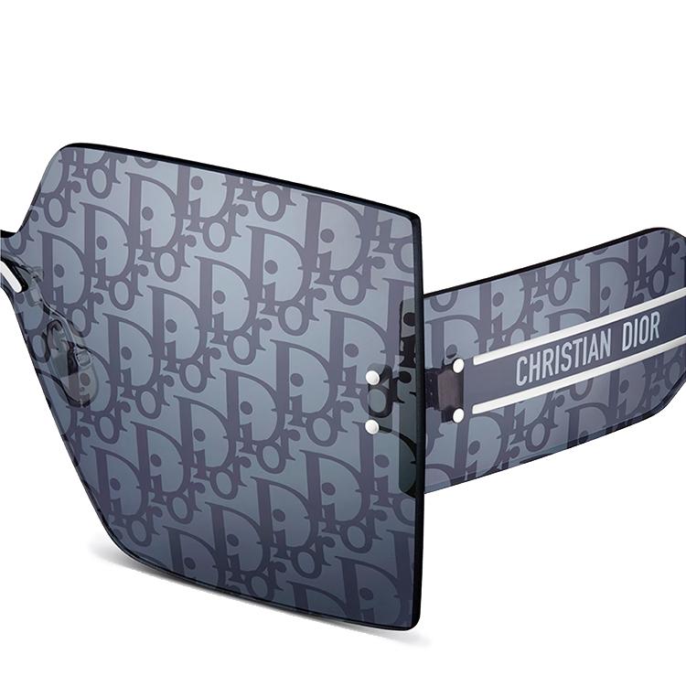Dior D-Club Square Sunglasses With Side Lettering Unisex Sunglasses Blue DIORCLUB-M5U
