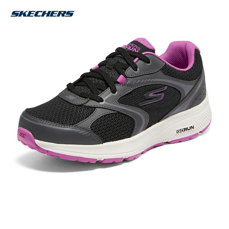 Skechers Women s 128280-BKPR Athletic Shoes US 6.5