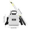 5/8L Battery Powered Sprayer with USB Rechargeable Handle and Retractable Wand Water Sprayer for Garden Lawn and Other Cleaning