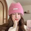 Chunky Knit Beanie for Women - Peach Pink, Ear Protection, Head Circumference, Autumn/Winter Warmth