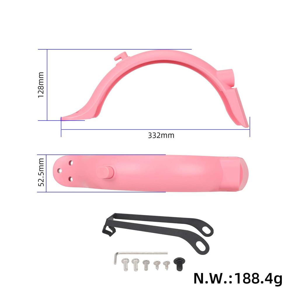 Rear Mudguard Kit Scooters Rear Fenders Replacement Accessory with Mudguard Bracket Compatible with M365/1S/ProPro2