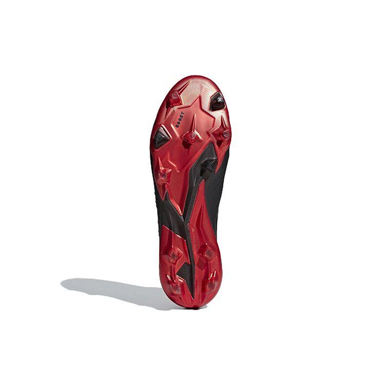 Adidas Predator 18+ FG Black Red Men Cleats Core-Black Footwear-White DB2012