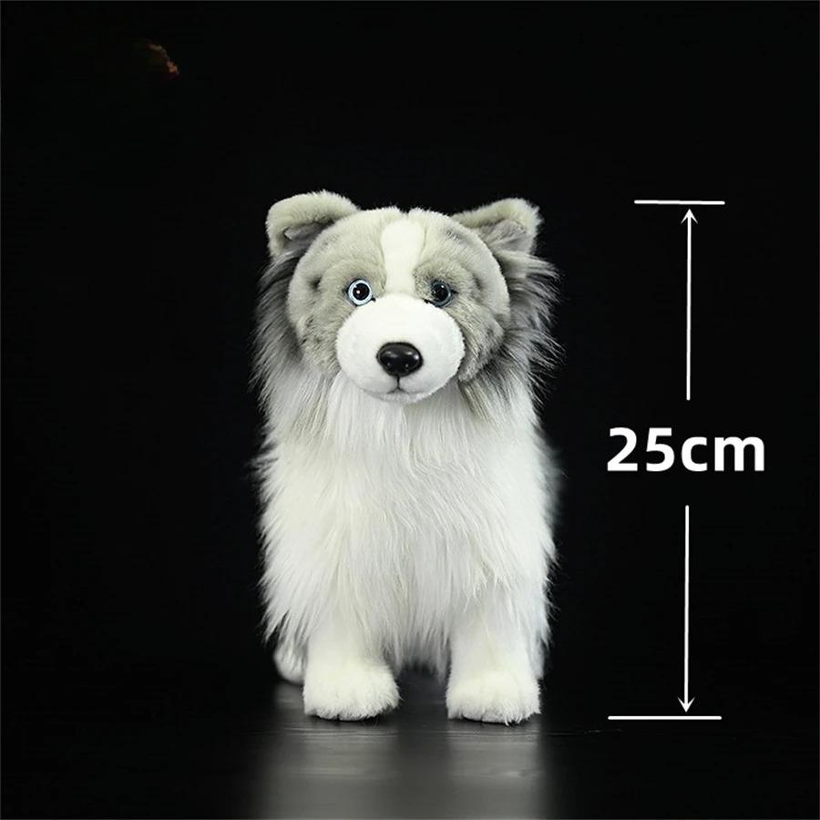 Border Collie Hohe Treue Anime Niedlicher Plüschtier Schäferhund Plüschtiere Lebensechte Tiere Simulation Stofftier Kawaii Spielzeug Geschenke