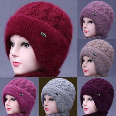 Winter Senior Hat Knitted Casual Warm Wool Hat