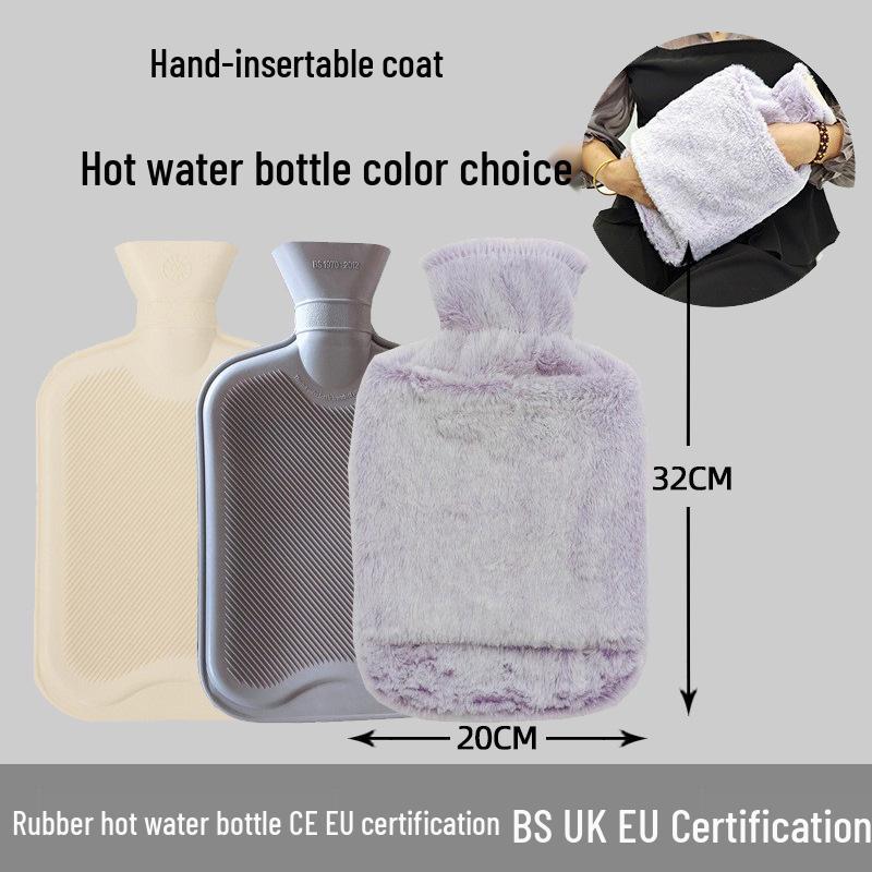 Old-Fashioned Rubber Hot Water Bottle for Stomach Warming