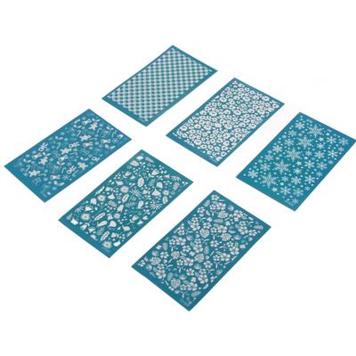 6 piezas Plantillas de Serigrafía de Arcilla Polimérica Plantillas para Impresión de Arcilla Duraderas Kit de Impresión Serigráfica para Arcilla DIY