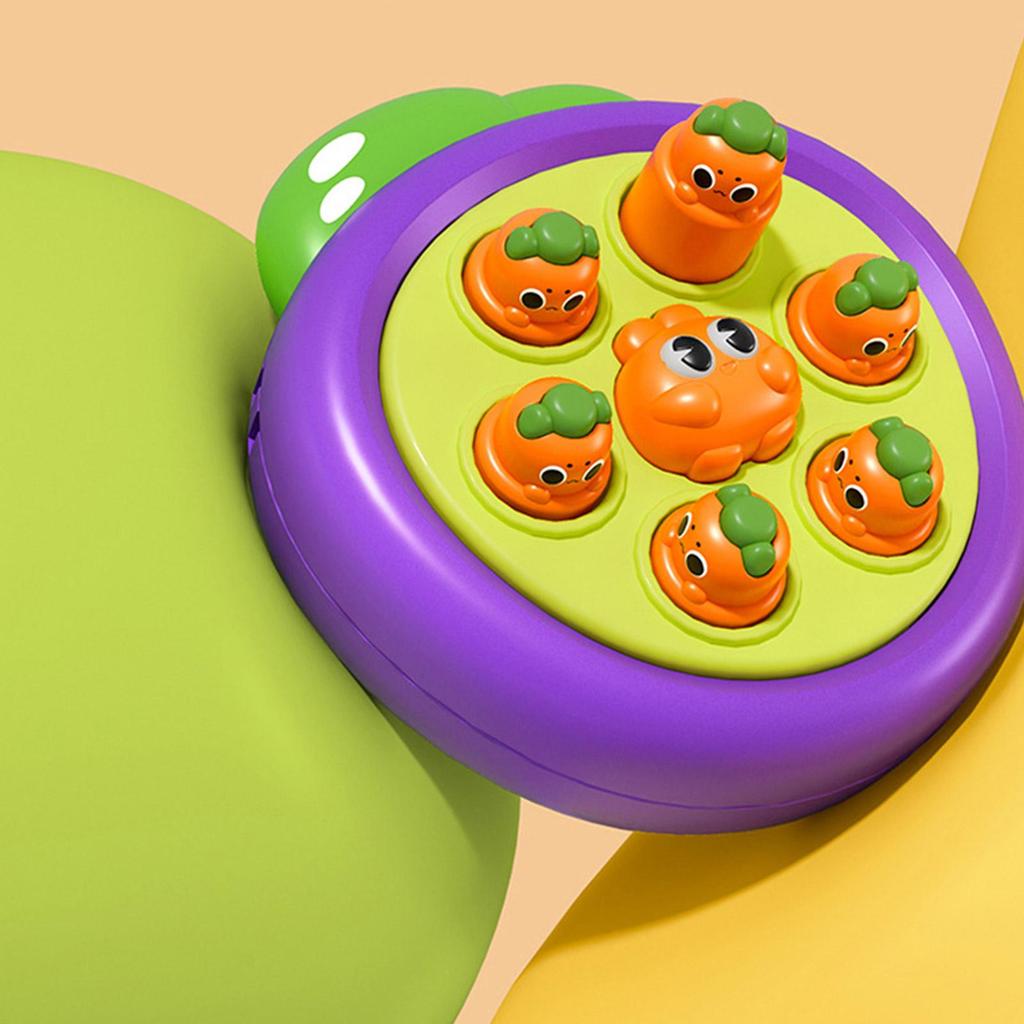 Handheld Reaction Training Toy For Kids With Cute Carrot Design And Quick Response Gameplay