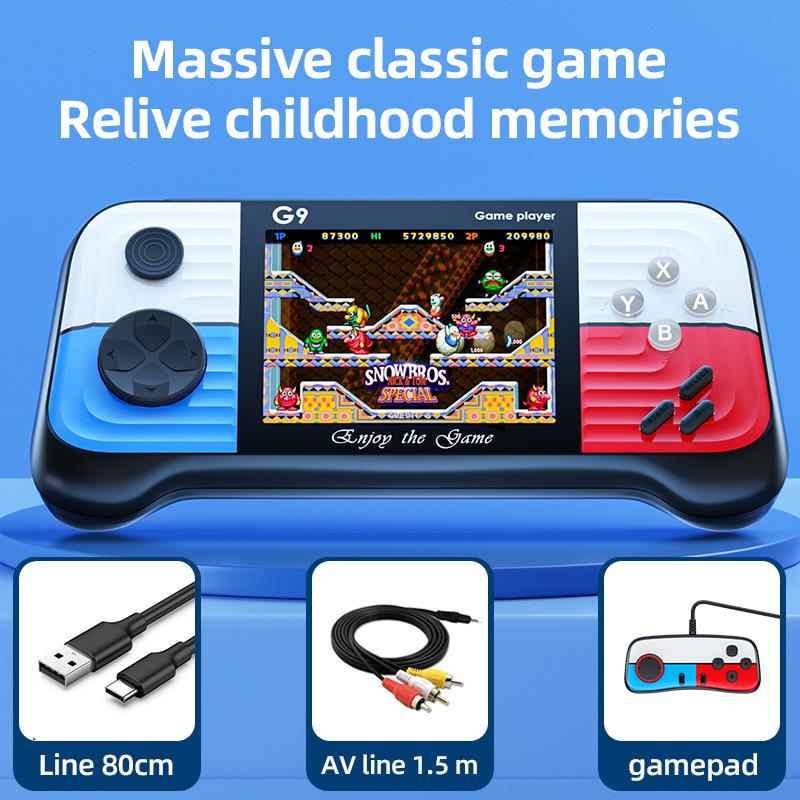 G9 3.0 inch Nostalgic Handheld Game Console 666 Free Games 8 bit Mini Portable Retro Game Player Machine Support TV Out Gamepads
