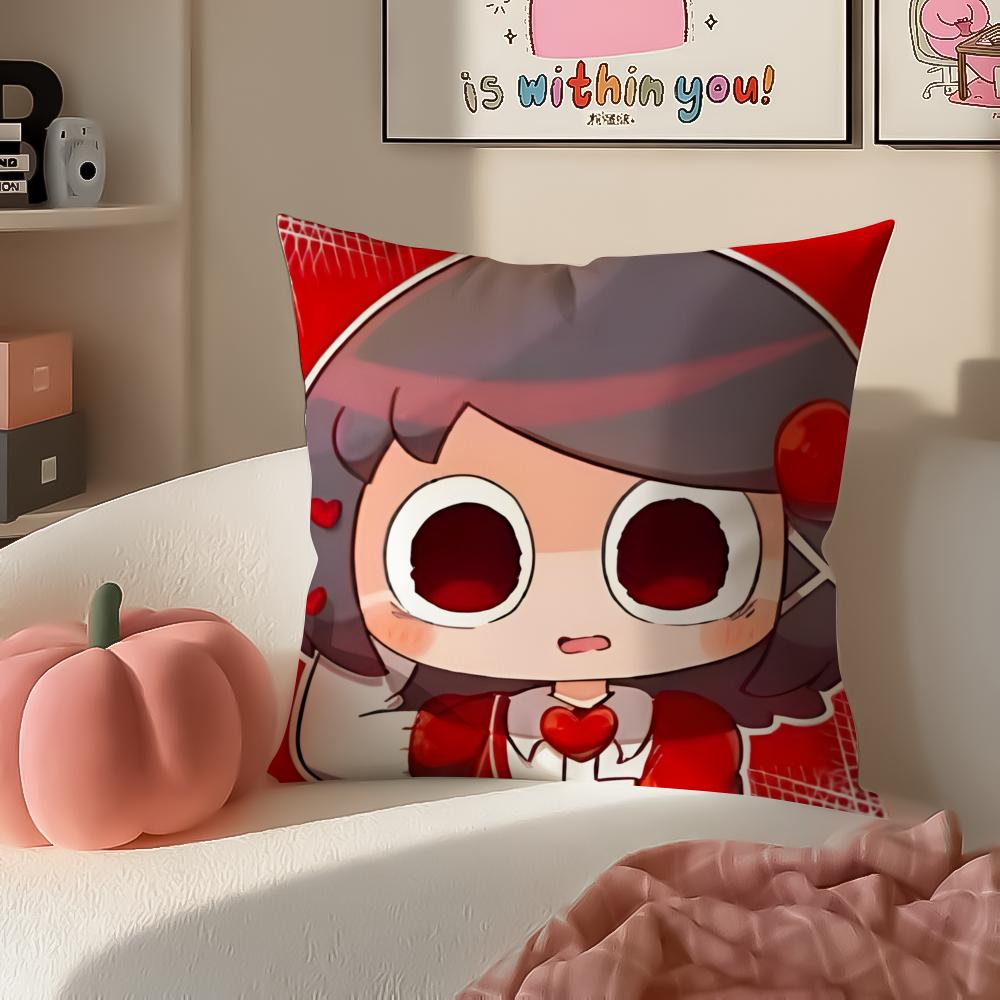 Cute Quirky Vocaloid Japanese PPepoyo Cushion Cover Pillowcase Short Plush Invisible Zipper Room Sofa Cushion Cover