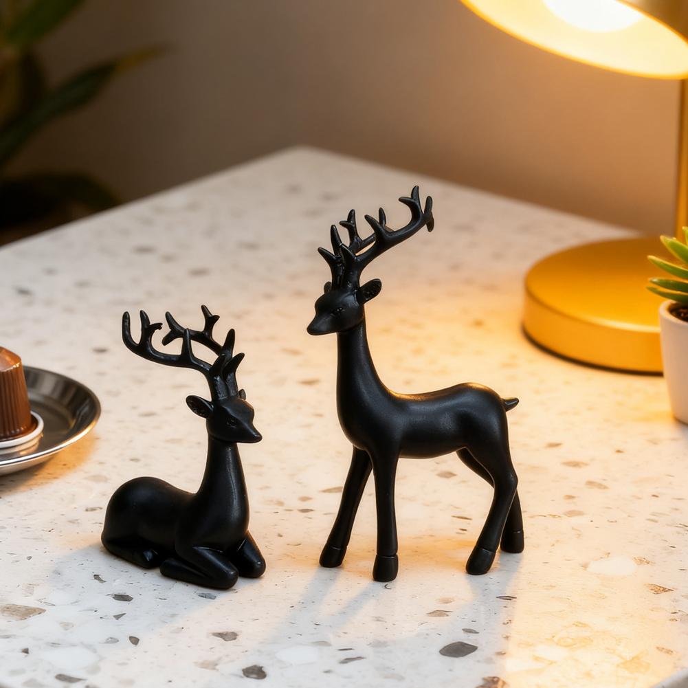 Weihnachtsrentier Dekoration Harz Stehend Sitzendes Hirschfigur Rentier Sitzend Stehend Hirsch Elch Skulptur Hirsch Statue Schränke