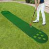 Mini EVA Golf Course,Green Floor Mount Putter Golf Pong 299.72*48.26*2.54cm for Indoor and Outdoor