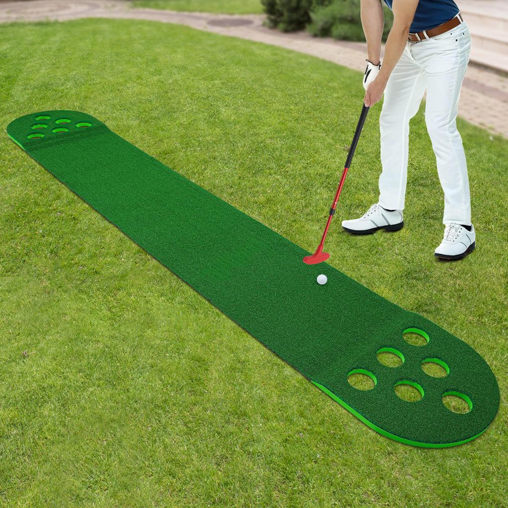 Mini EVA Golf Course,Green Floor Mount Putter Golf Pong 299.72*48.26*2.54cm for Indoor and Outdoor