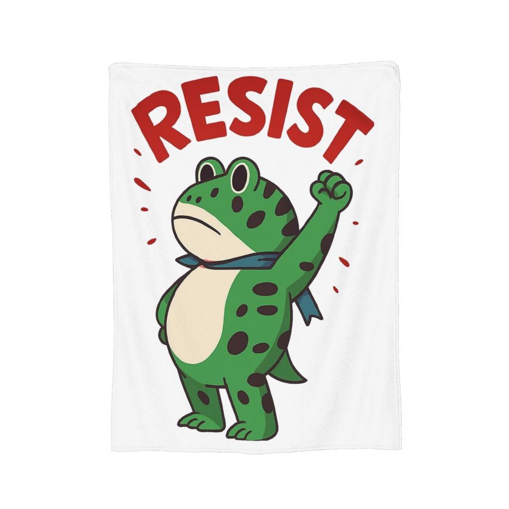 Portland Resist Frog Protest No Kings Blankets Velvet Decoration  Breathable Warm Throw Blankets for Home Couch Rug Piece