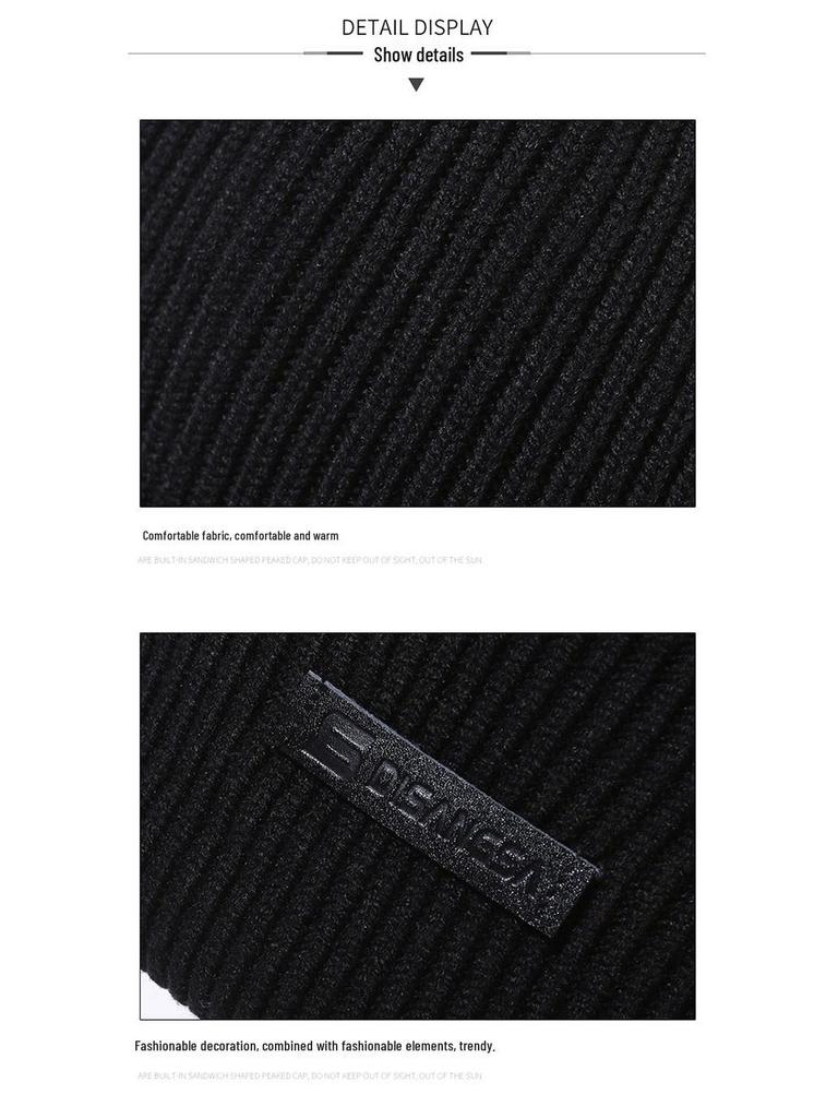 Dizangsa Herren Herbst/Winter Nackenwärmer Beanie - Kleines Gesicht Kälteschutz, Wärme und Ohrenschutz Strickmütze.