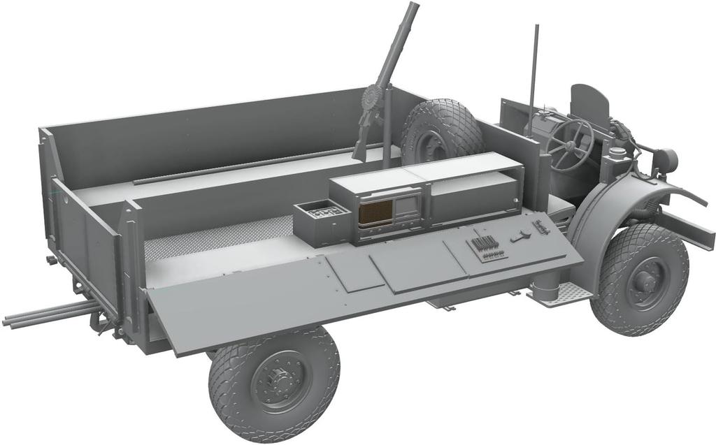 Modelo Thunder Escala 1/35 Caminhão Britânico LRDG Ford F-30 com Rádio e Duas Figuras, Kit de Modelo de Plástico TB35309