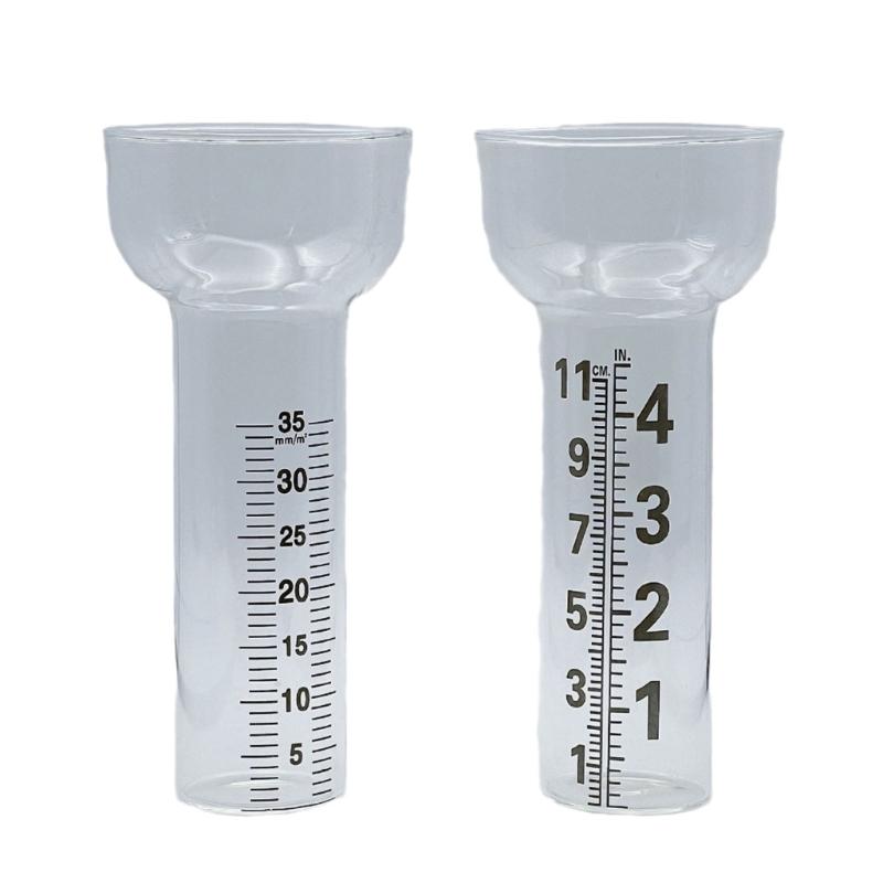 Outdoor Ready High Borosilicate Glass Rain Gauges Heat Resistant for Harsh Weather Conditions & Scientific Applications